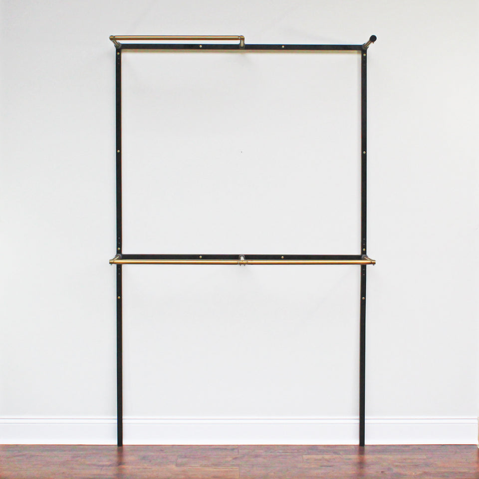 Black and Gold Clothing Rack