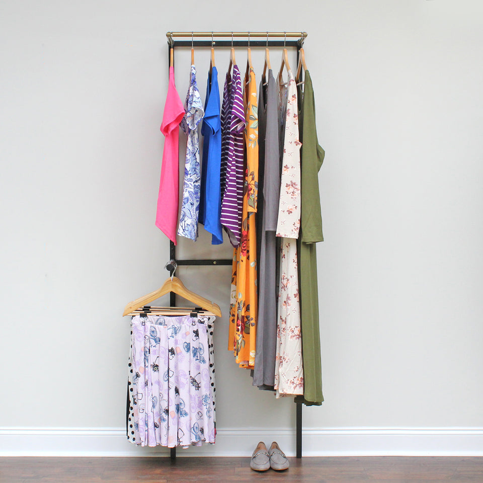 Wall-Mounted Industrial Clothing Rack